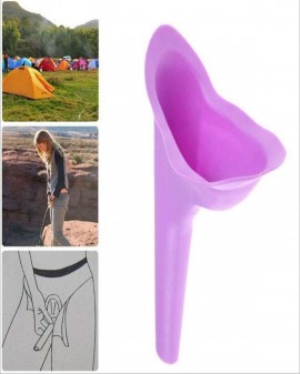 Dụng cụ hổ trợ đi tiểu đứng cho Nữ (màu tím) - Phụ kiện khẩn cấp cho phụ nữ khi đi du lịch, phượt, cắm trại, tàu xe - Chất liệu 